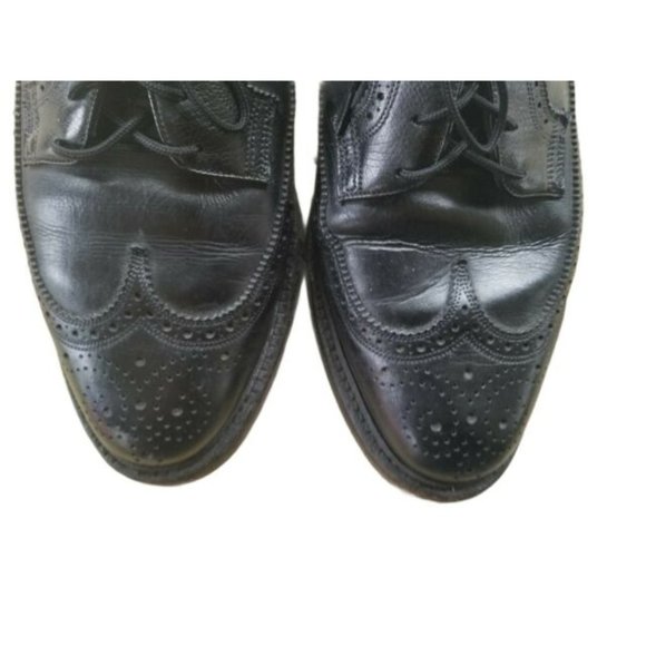 VTG FLORSHEIM ROYAL IMPERIAL Men\'s V-Cleat Black Wing Tips Size 9.5 D Medium main image 10